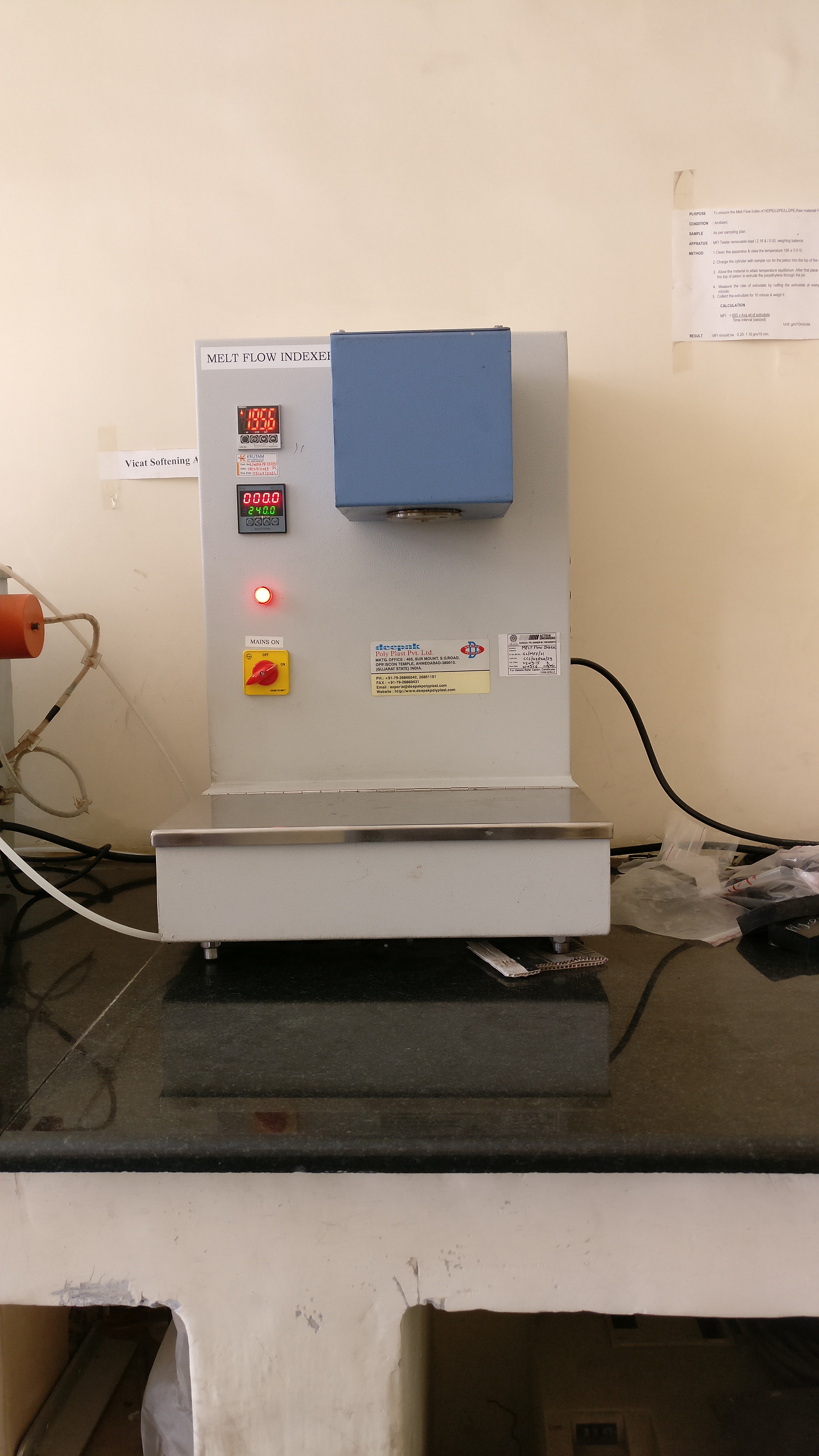 Melt Flow Tester